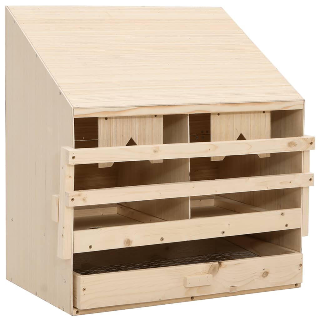 Legenest Hühnernest 2 Fächer 63 x 40 x 65 cm Massivholz Kiefer+ MDF Abrollnest natur