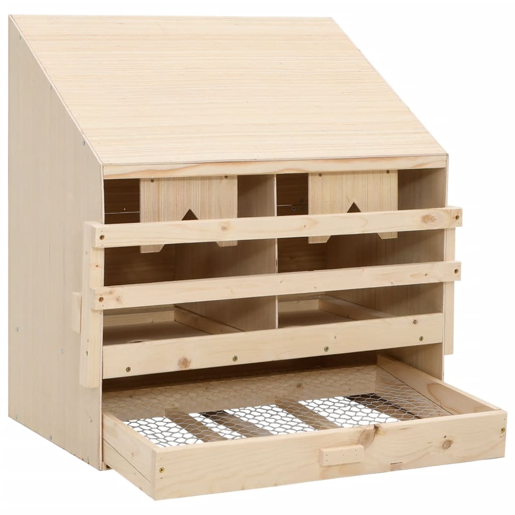 Legenest Hühnernest 2 Fächer 63 x 40 x 65 cm Massivholz Kiefer+ MDF Abrollnest natur