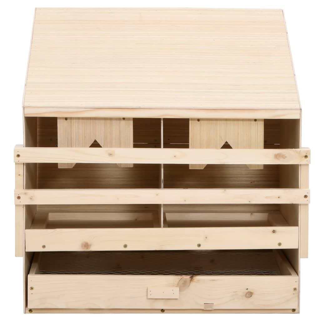 Legenest Hühnernest 2 Fächer 63 x 40 x 65 cm Massivholz Kiefer+ MDF Abrollnest natur