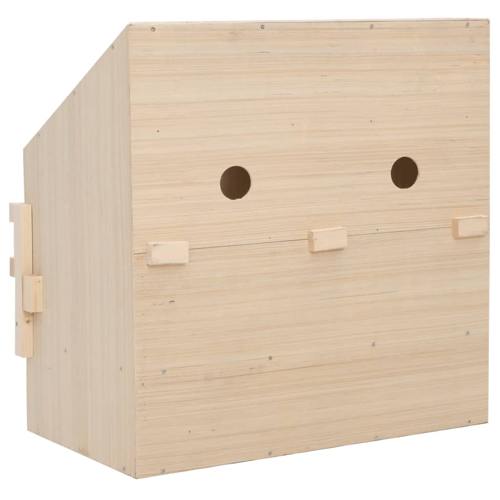 Legenest Hühnernest 2 Fächer 63 x 40 x 65 cm Massivholz Kiefer+ MDF Abrollnest natur