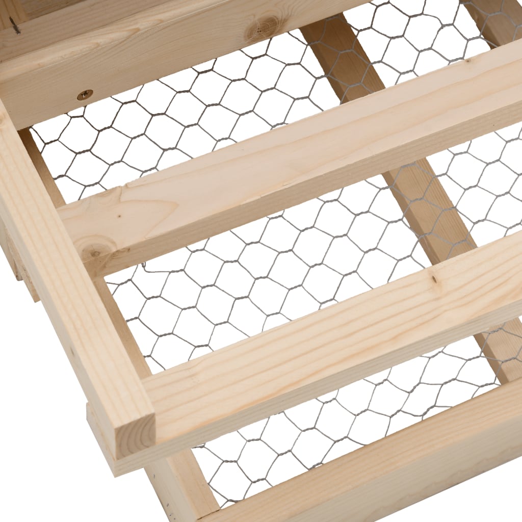 Legenest Hühnernest 2 Fächer 63 x 40 x 65 cm Massivholz Kiefer+ MDF Abrollnest natur