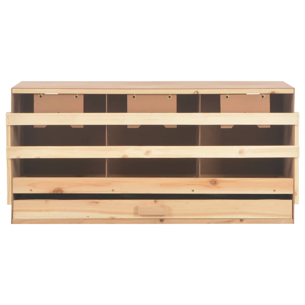 Legenest Hühnernest 3 Fächer 96 x 40 x 45 cm Massivholz Kiefer + MDF Abrollnest natur