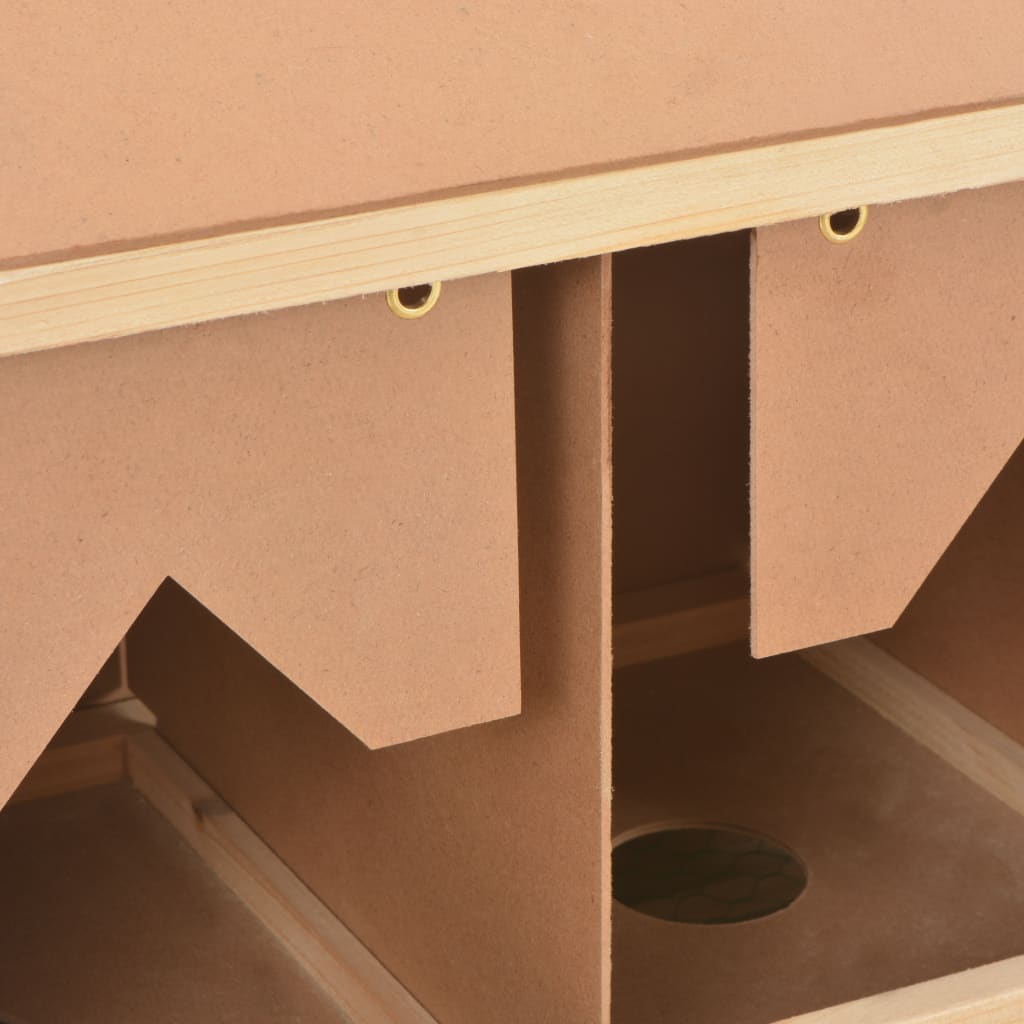 Legenest Hühnernest 3 Fächer 96 x 40 x 45 cm Massivholz Kiefer + MDF Abrollnest natur