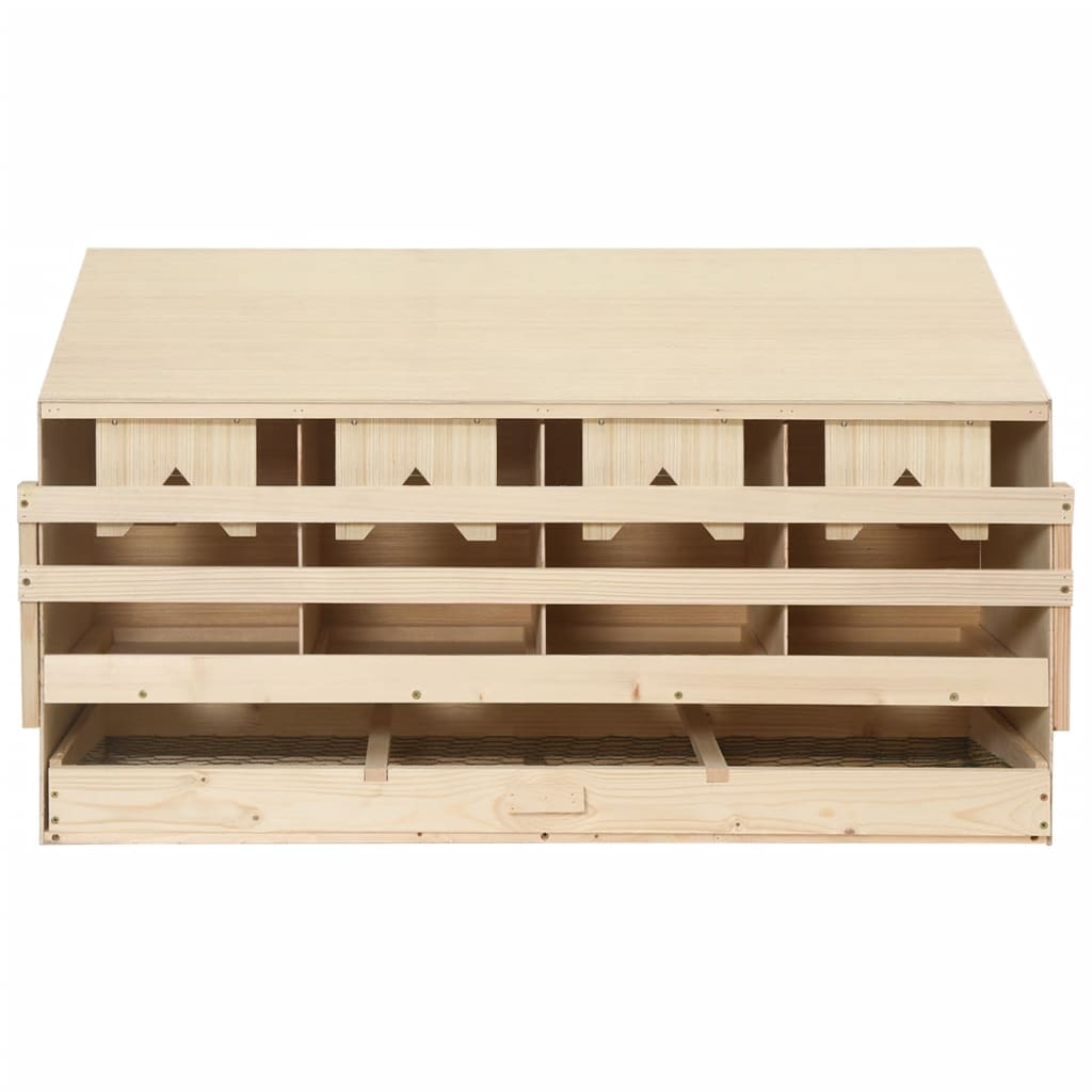 Legenest Hühnernest 4 Fächer 106 x 40 x 59 cm Massivholz Kiefer + MDF Abrollnest natur