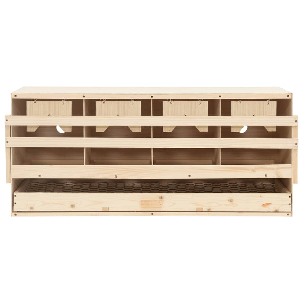 Legenest Hühnernest 4 Fächer 106 x 40 x 45 cm Massivholz Kiefer + MDF Abrollnest natur