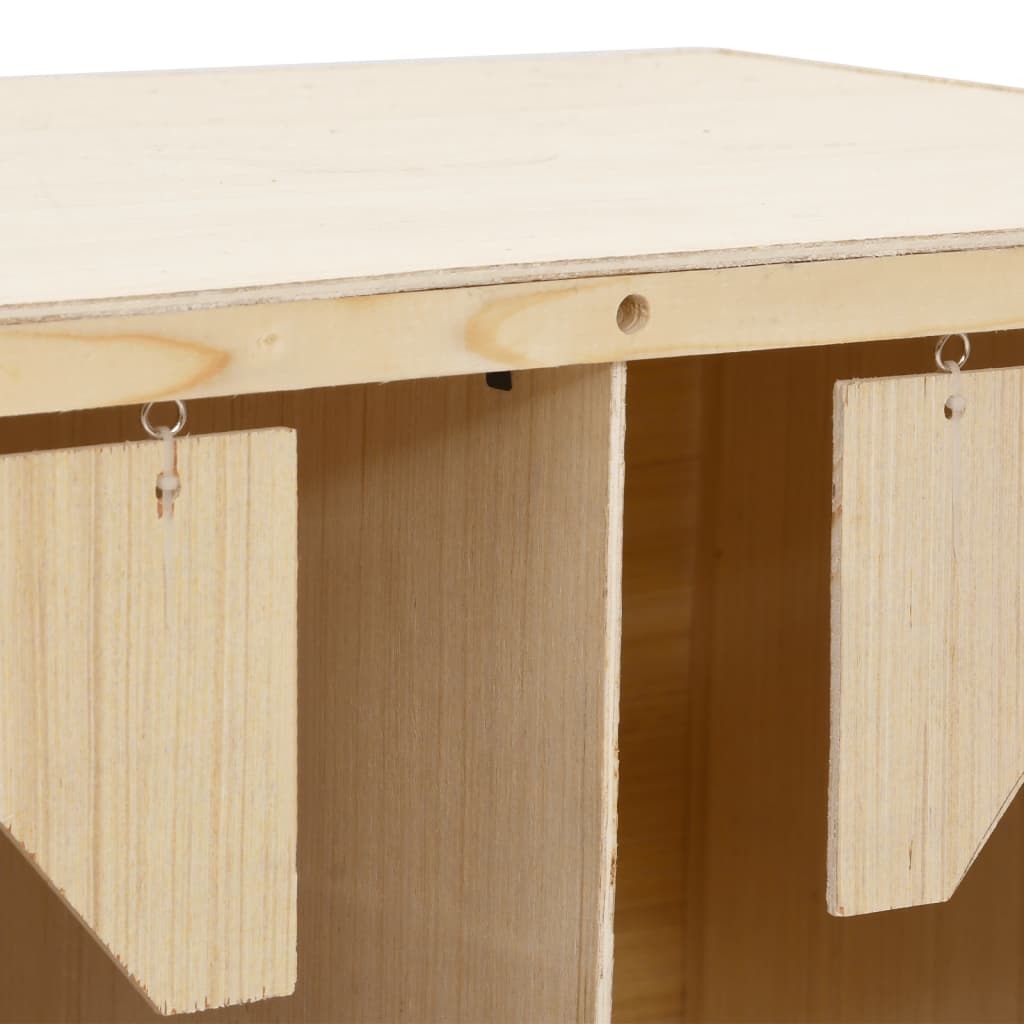 Legenest Hühnernest 5 Fächer 117 x 33 x 38 cm Massivholz Kiefer + MDF Abrollnest natur