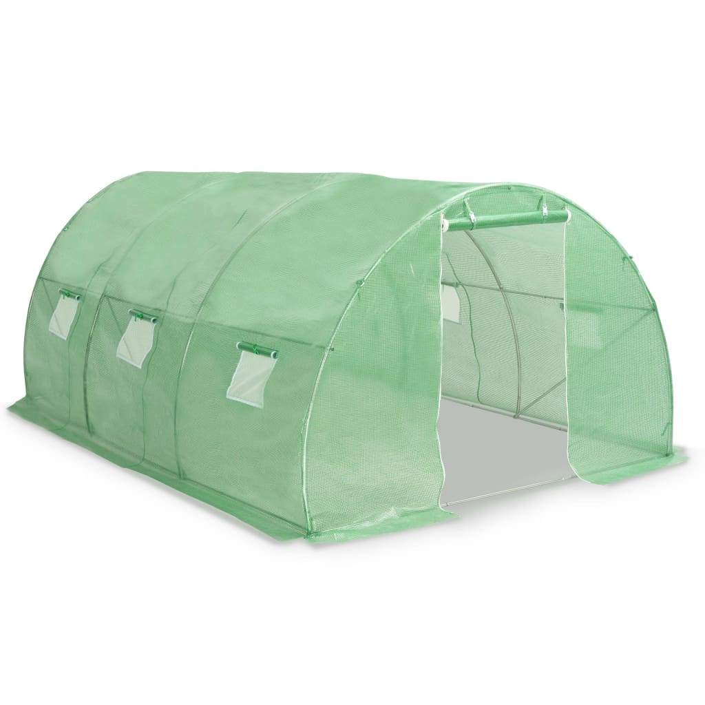 Foliengewächshaus 13,5 m² 450x300x200 cm 6 Fenster PE 140 g/m³ Gartentunnel