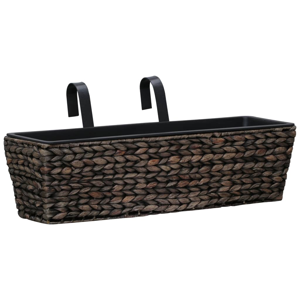 Balkon-Blumenkasten Pflanzkübel 2 Stk. Wasserhyazinthe Braun 60 cm