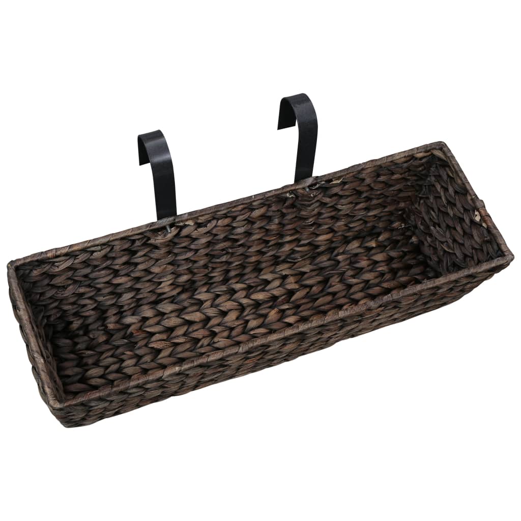 Balkon-Blumenkasten Pflanzkübel 2 Stk. Wasserhyazinthe Braun 60 cm