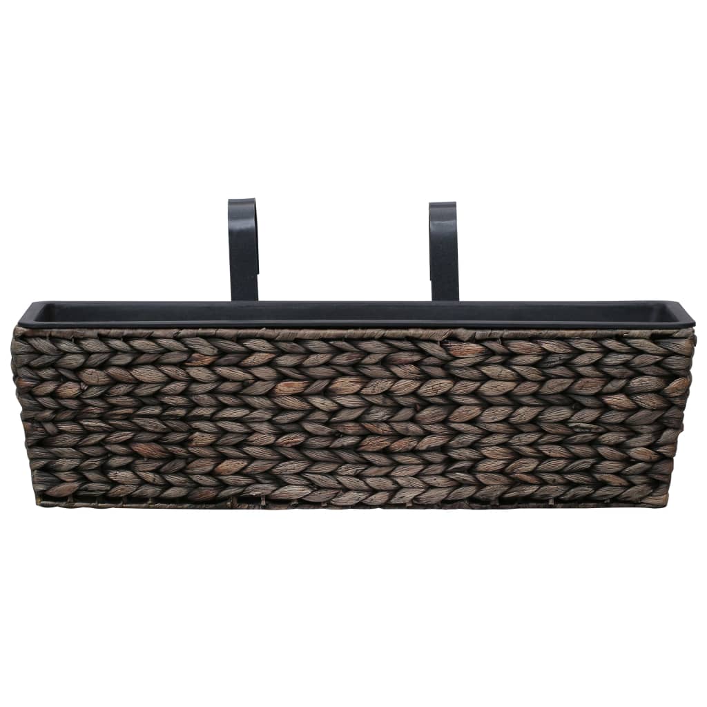 Balkon-Blumenkasten Pflanzkübel 2 Stk. Wasserhyazinthe Braun 60 cm