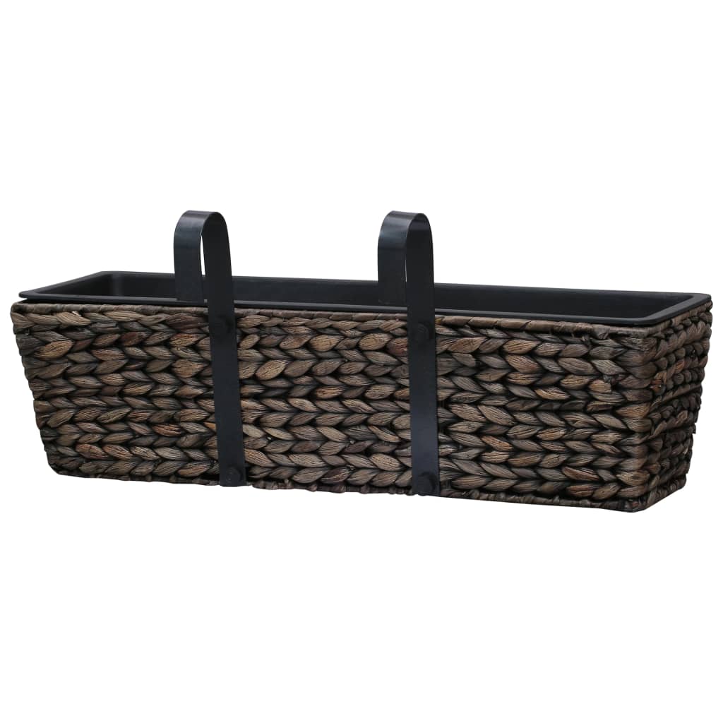 Balkon-Blumenkasten Pflanzkübel 2 Stk. Wasserhyazinthe Braun 60 cm