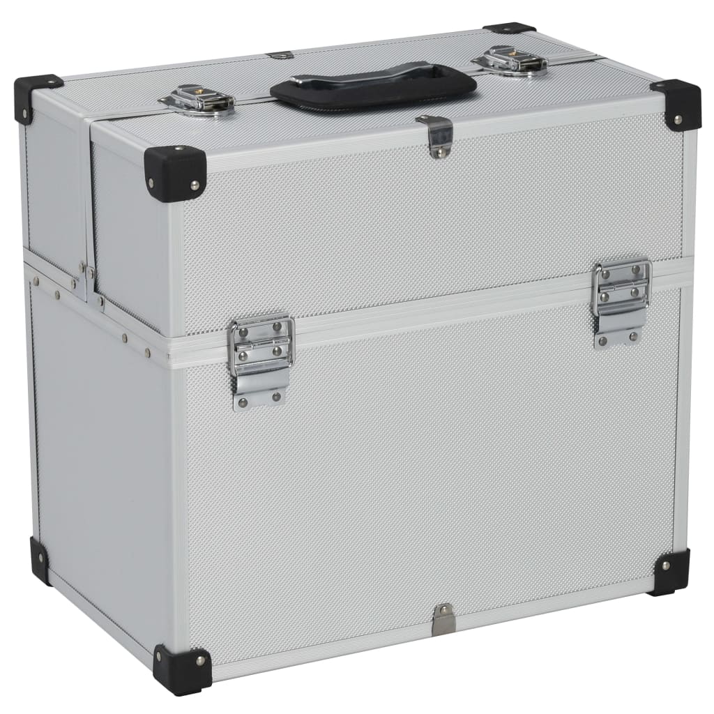 Werkzeugkoffer 43,5 x 22,5 x 34 cm Silber Aluminum 6 Trays