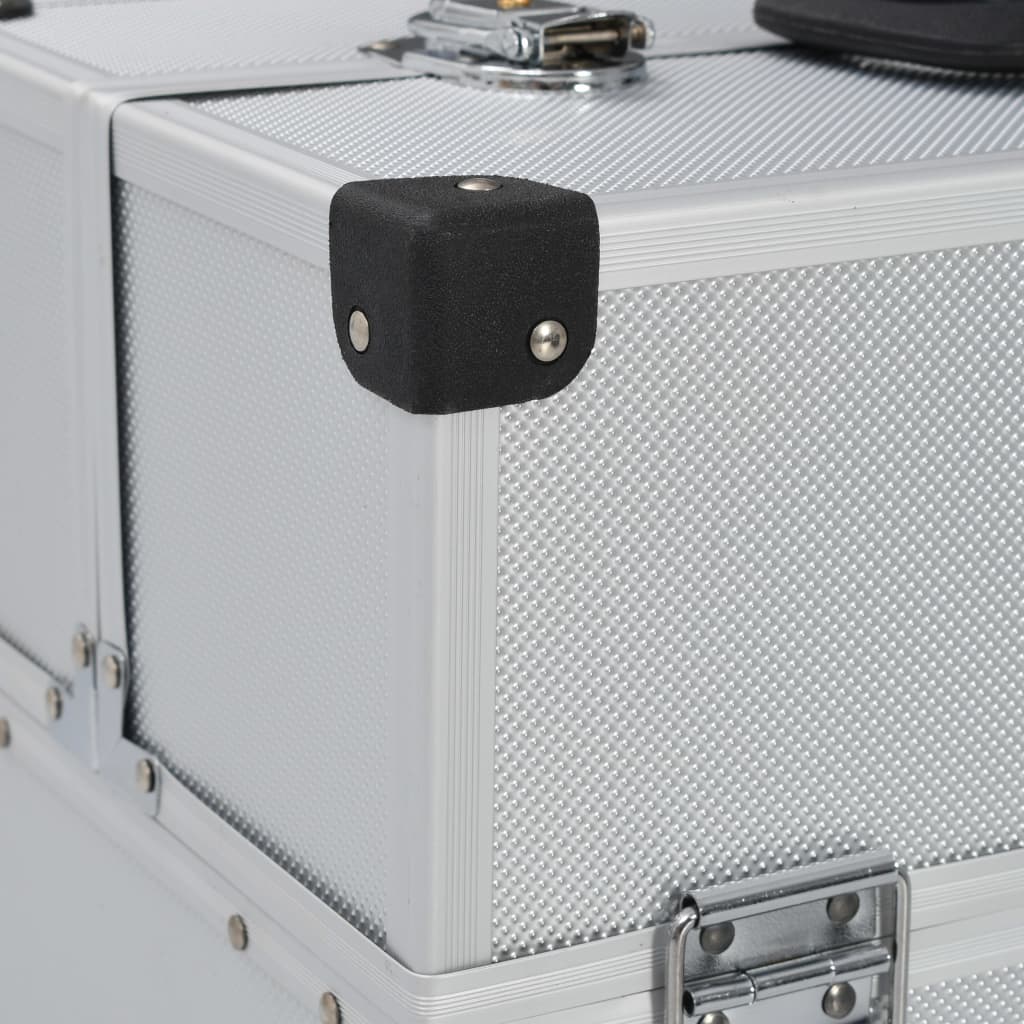 Werkzeugkoffer 43,5 x 22,5 x 34 cm Silber Aluminum 6 Trays