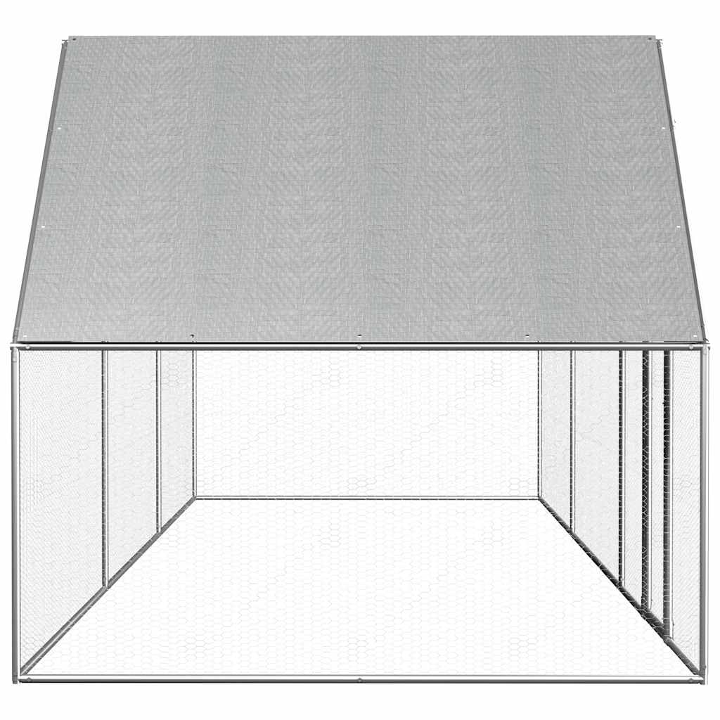 Hühnerkäfig Hühnerstall Stahl 6 x 2 x 2 m Auslauf Freigehege Tierkäfig Geflügelstall