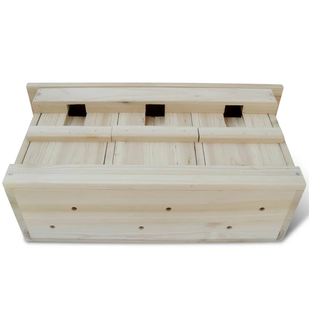 Nistkasten Spatzenhaus 2er Set Holz 44 x 15,5 x 21,5 cm Vogelnest Brutkasten