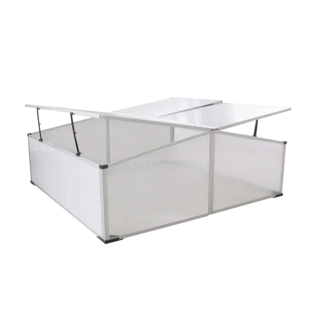Frühbeet mit 4 Deckeln 108x41x110cm Anzuchtbeet transparent
