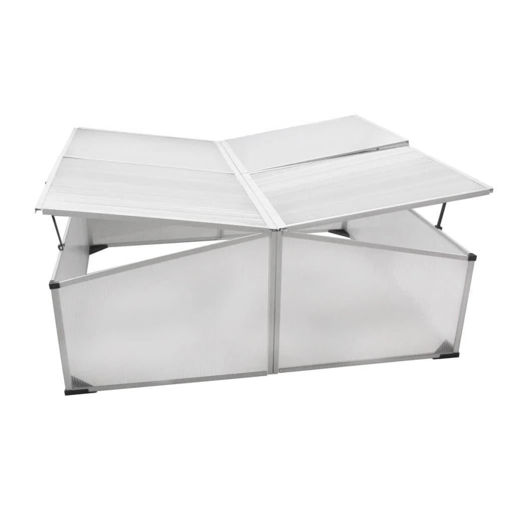 Frühbeet mit 4 Deckeln 108x41x110cm Anzuchtbeet transparent