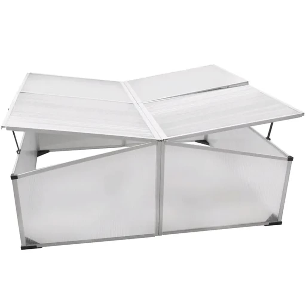 Frühbeet mit 4 Deckeln 108x41x110cm Anzuchtbeet transparent