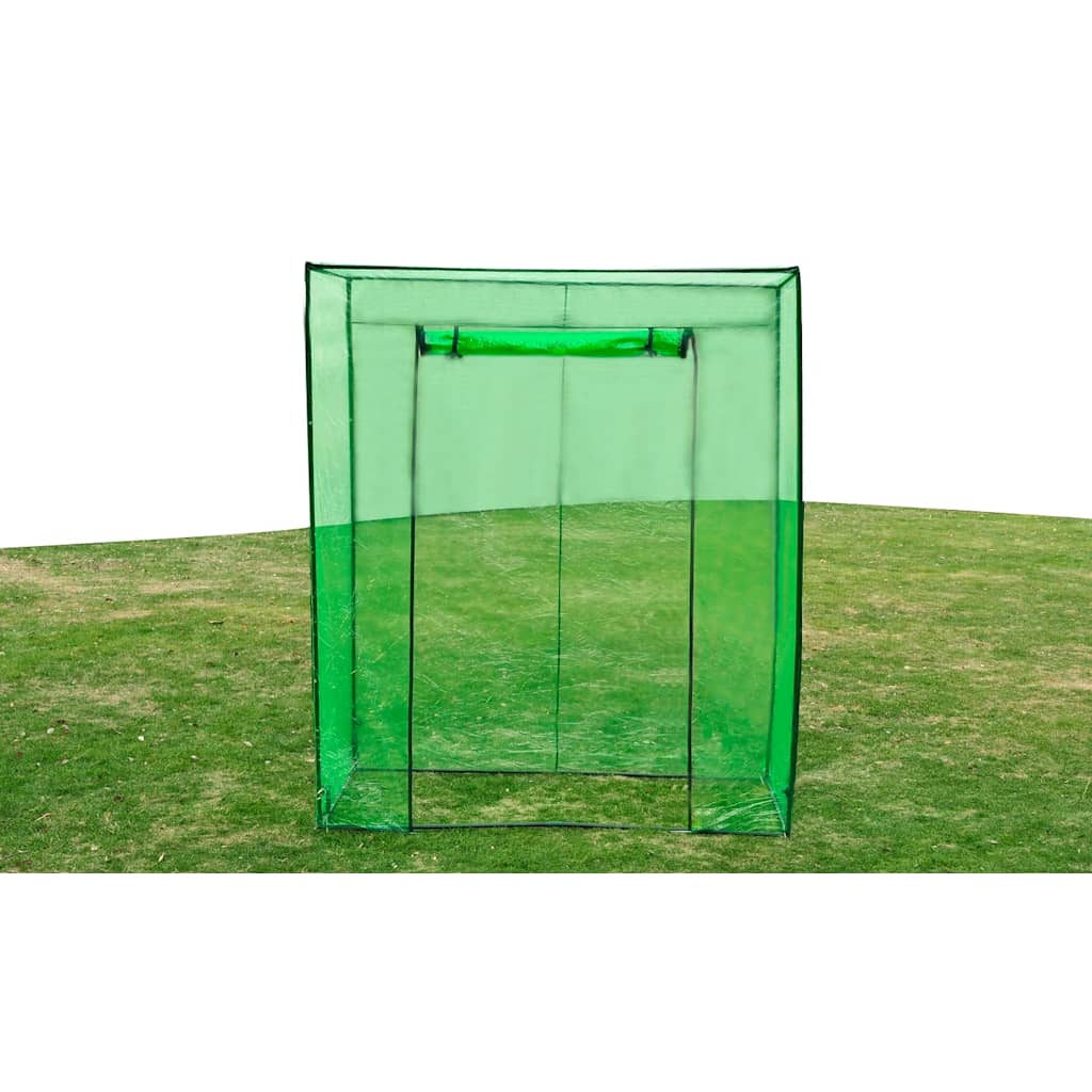 Gewächshaus Stahl 170x80x200cm PVC Tomatenhaus Grün Foliengewächshaus
