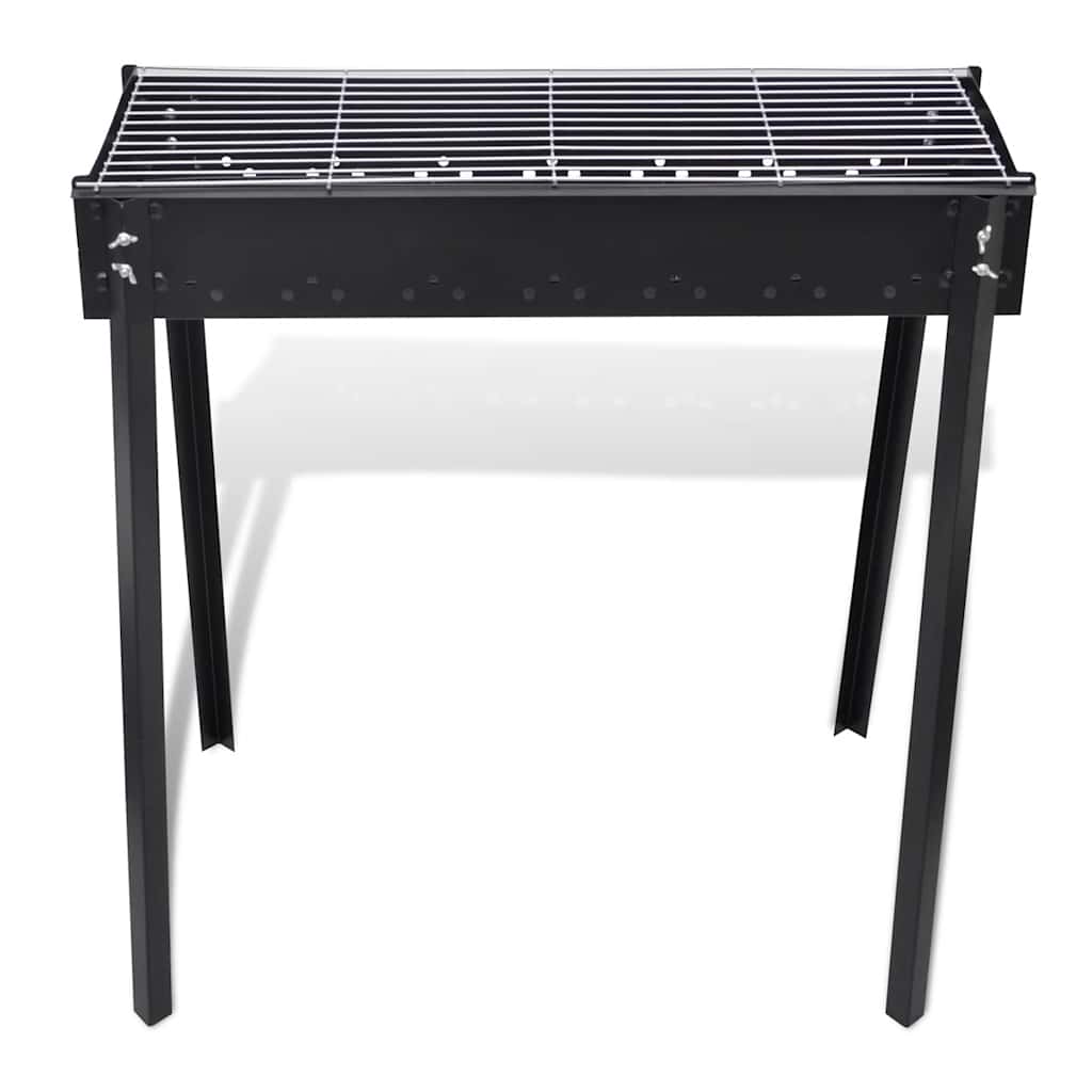 BBQ Grill Säulengrill Standgrill Kohlegrill Barbeque Rechteckig 75 x 47 x 76 cm schwarz