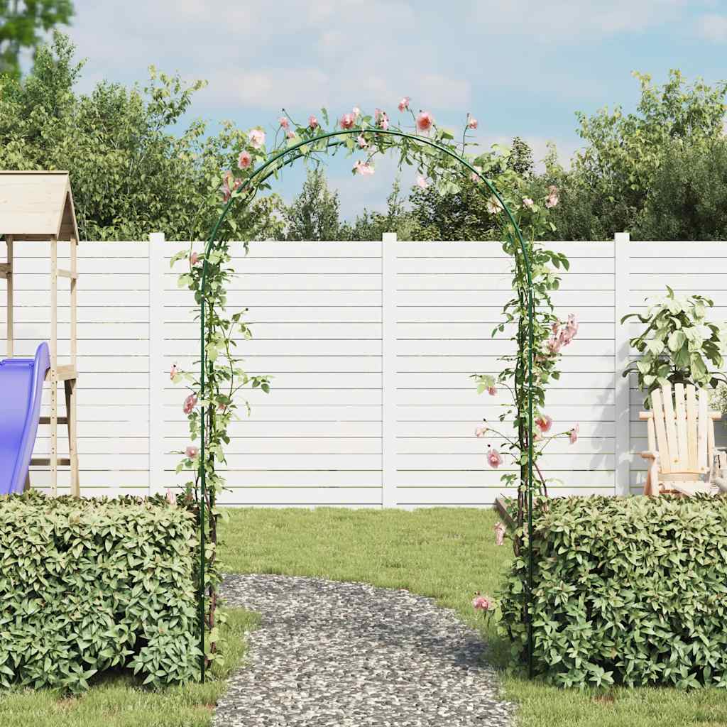 2x Garten Rosenbogen 240 cm Torbogen Rankgitter Rosensäule Eisen Grün