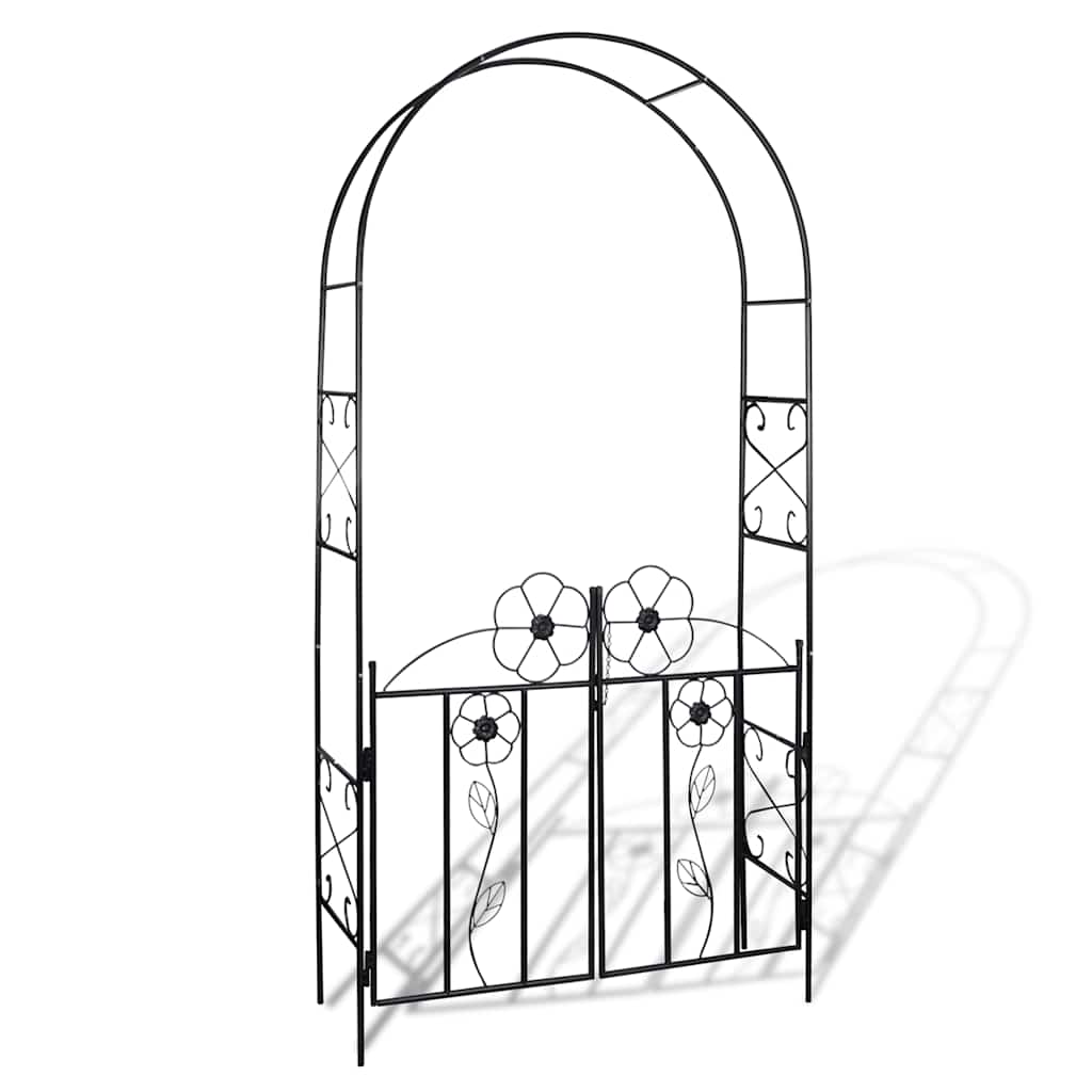 Rosenbogen mit Tür Torbogen Rankgitter Rosensäule Spalier Pergola Gartentor