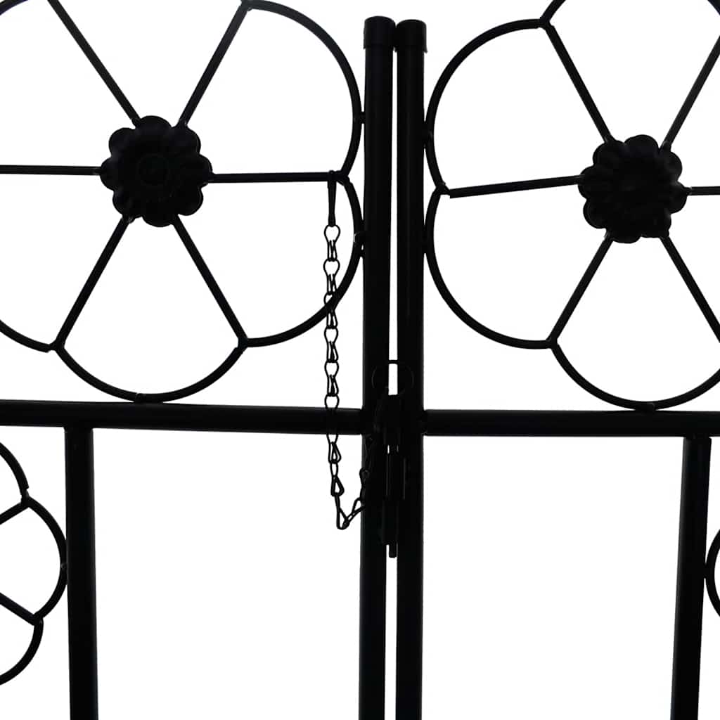Rosenbogen mit Tür Torbogen Rankgitter Rosensäule Spalier Pergola Gartentor