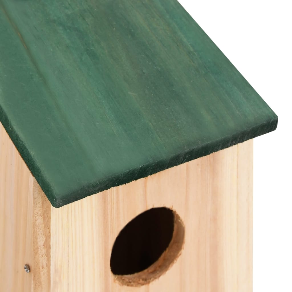 Vogelhäuser 4 Stk. Holz 12x12x22 cm Nisthilfe Nistplatz Nistkasten Wildvögel