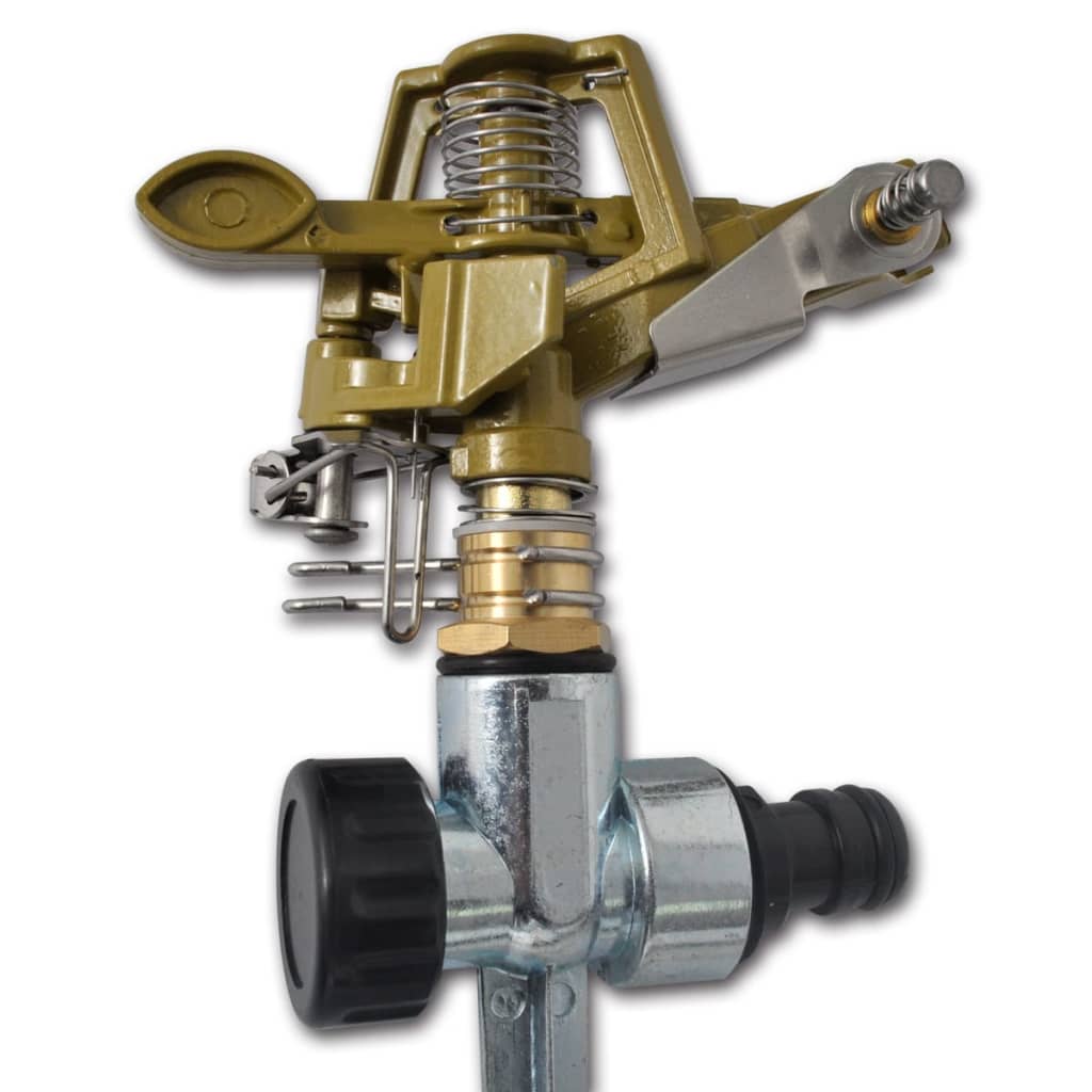 Impuls Sprinkler 2er Set Gartenbewässerung Zink Metallspitzen Rasensprenger