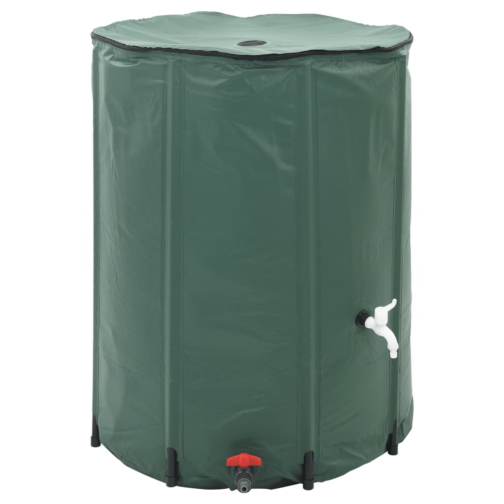 Wasserspeicher Regentonne faltbar Wassertank 750L 100 x 100 cm PVC grün
