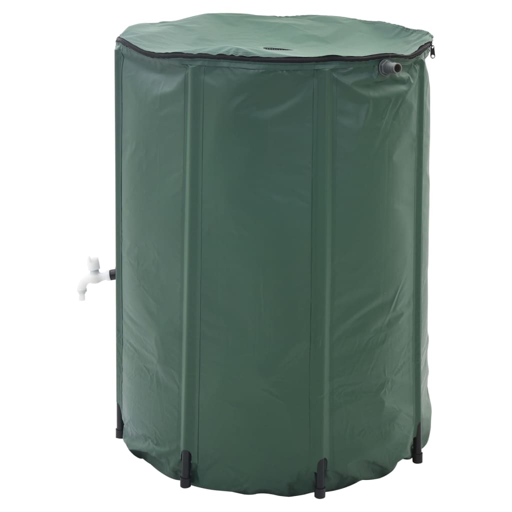 Wasserspeicher Regentonne faltbar Wassertank 750L 100 x 100 cm PVC grün