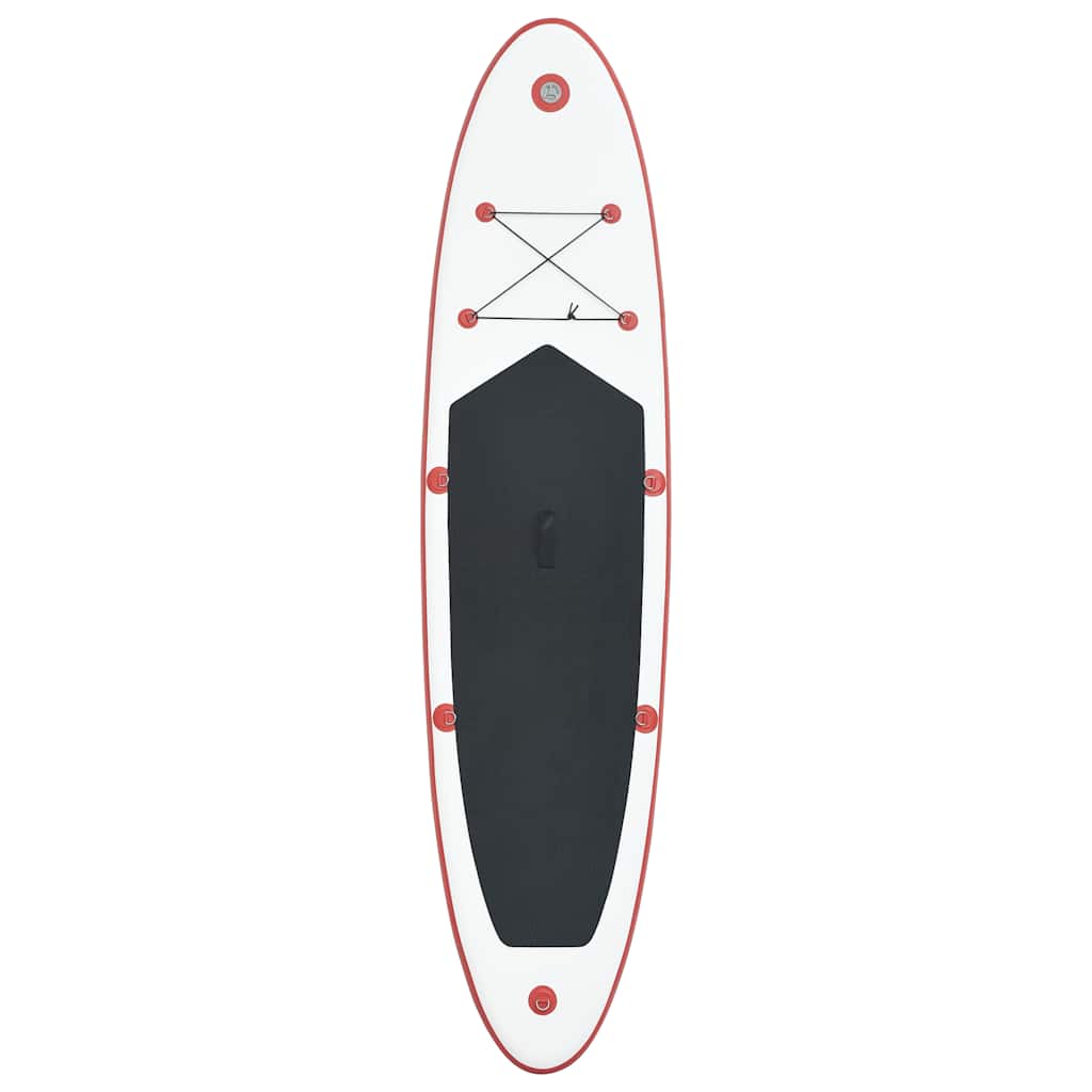 Stand Up Paddle Board Set aufblasbar Rot Weiß SUP Surfboard Paddel 330 cm mit Pumpe