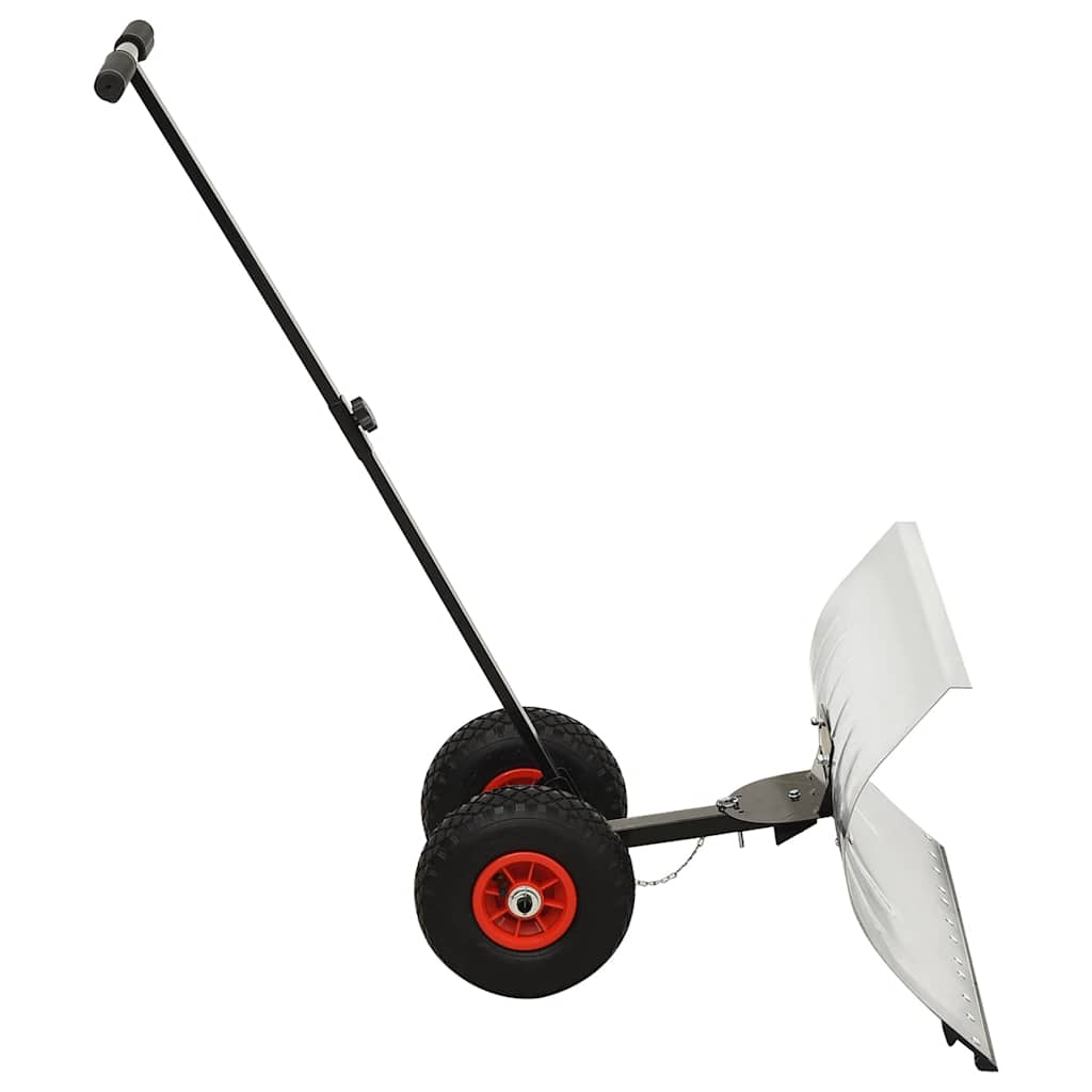 Schneeschaufel mit Rädern verzinkt flexibel einstellbarer Winkel 12 kg 74 x 46 cm