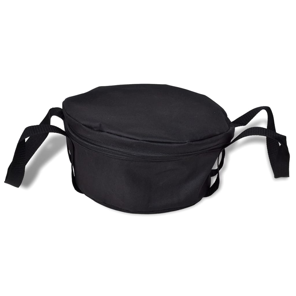 Dutch Oven Bräter Gusseisen 5,6 Liter Holländischer Ofen Schwarz 36x33x15 cm
