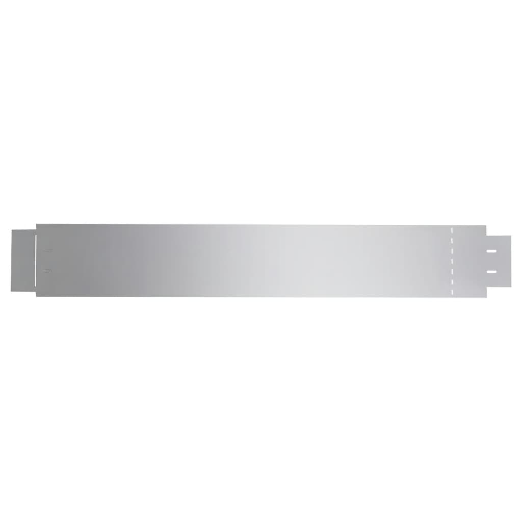 Rasenkante flexible Beeteinfassung 5-er Set 100 x15 cm Verzinkter Stahl silber