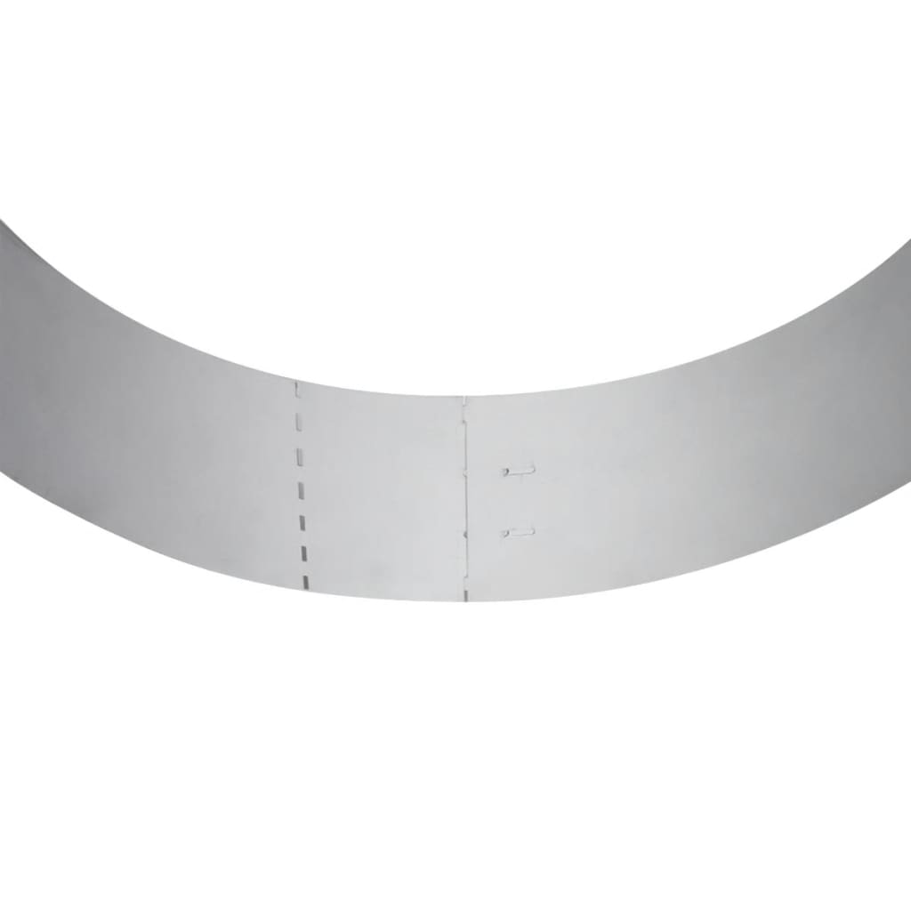 Rasenkante flexible Beeteinfassung 5-er Set 100 x15 cm Verzinkter Stahl silber