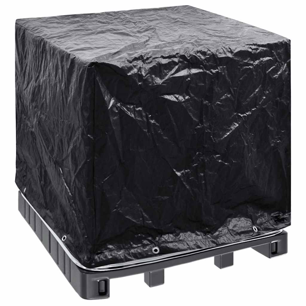 Abdeckung IBC-Tank 8 Ösen 116x100x120 cm schwarz Schutzhülle Container