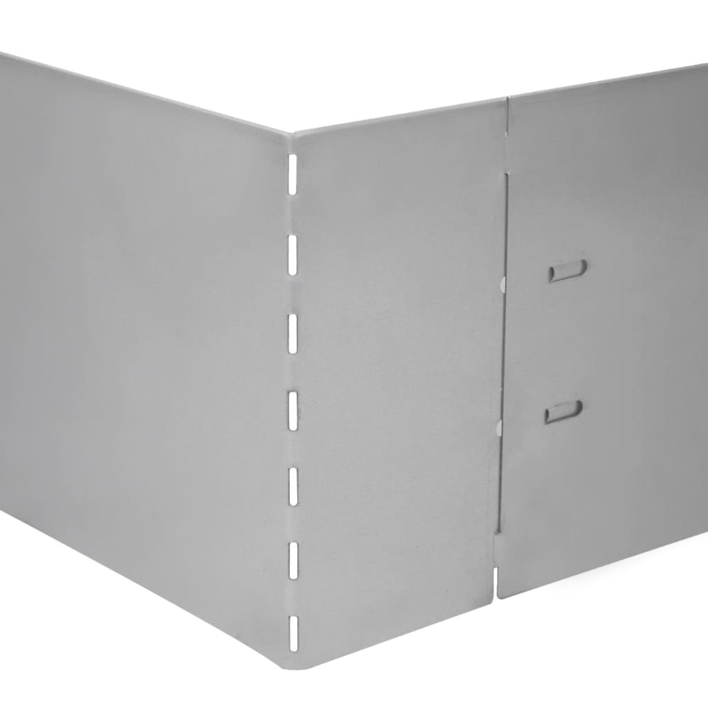 Rasenkante Flexible Beeteinfassung 15 Stk 100x15 cm Verzinkter Stahl