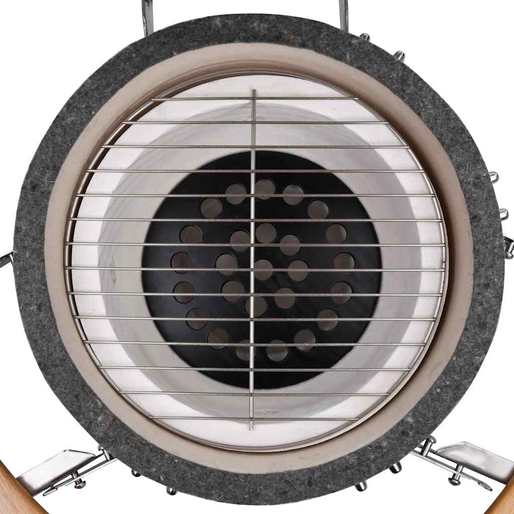 Kamado Barbecue Grill Räucherofen Keramik 81 cm Temperaturanzeige BBQ
