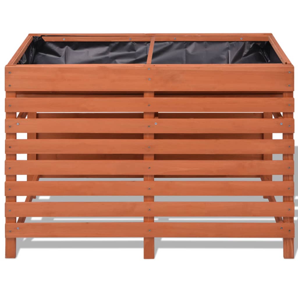 Hochbeet 100x50x71 cm Blumenkasten Tannenholz lasiert Braun Pflanzkübel