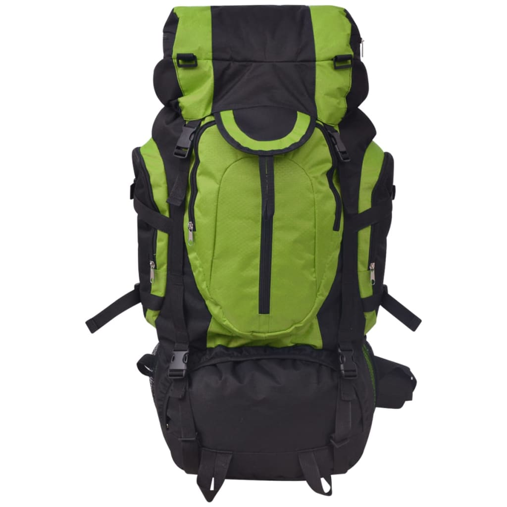 Rucksack Wanderrucksack XXL 75 L schwarz grün 600D Polyester Camping Trekking