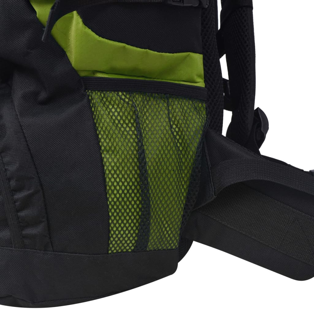Rucksack Wanderrucksack XXL 75 L schwarz grün 600D Polyester Camping Trekking