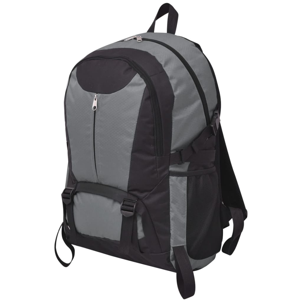 Rucksack 40 L Schwarz und Grau 32 x 22 x 53 cm wasserabweisend Wandern Camping