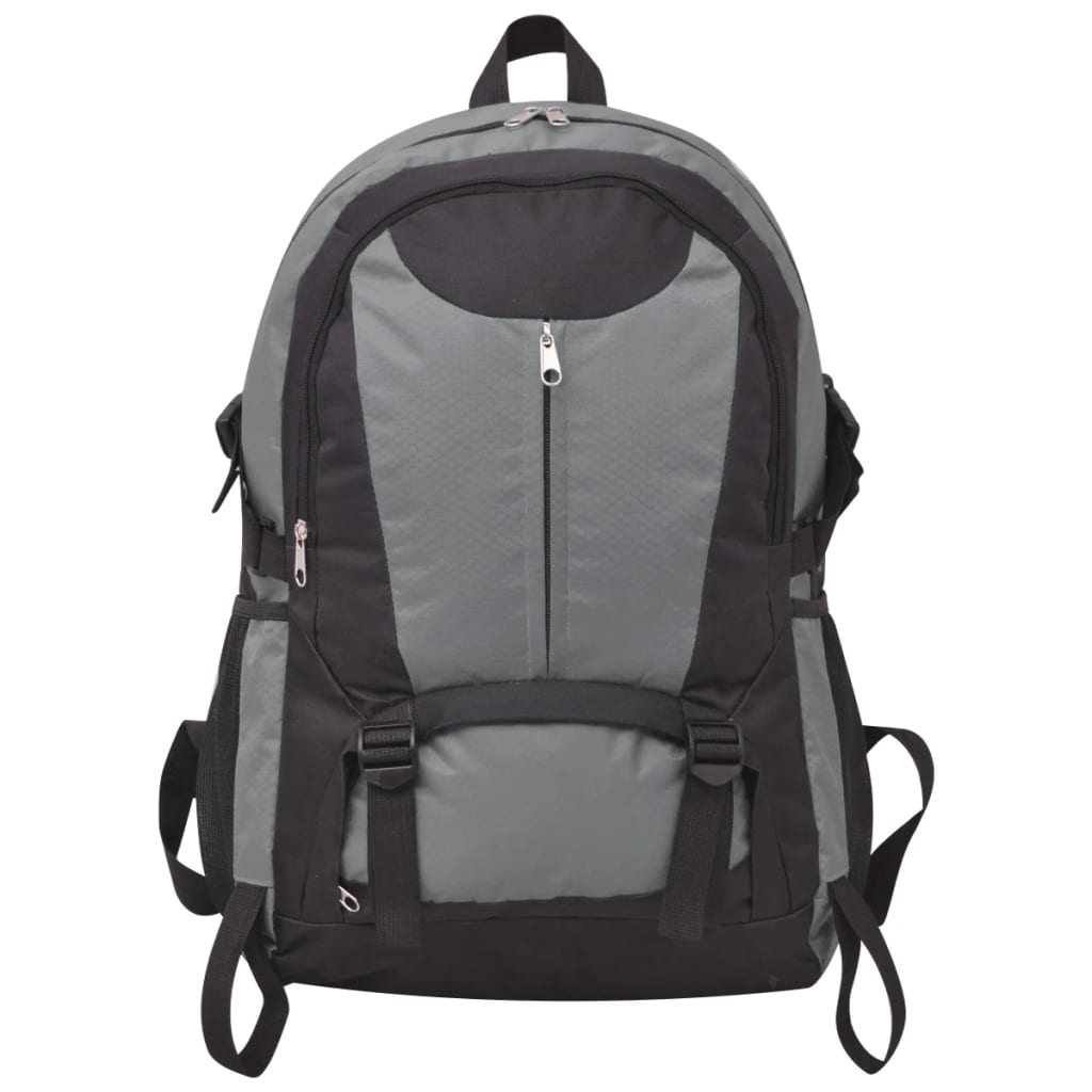 Rucksack 40 L Schwarz und Grau 32 x 22 x 53 cm wasserabweisend Wandern Camping