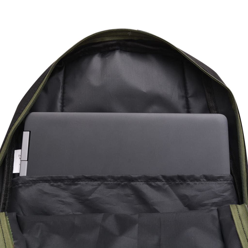 Rucksack Armee-Stil 40 L Schwarz und Tarnfarbe Wandern Camping Schule camouflage