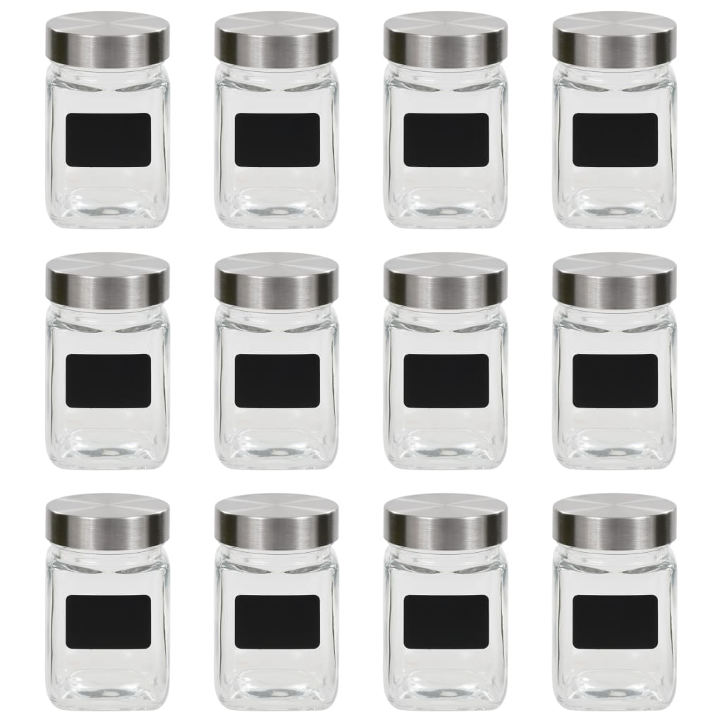 Vorratsgläser mit Aufkleber 12 Stk. 300 ml Drehverschluss Marmeladenglas Einmachglas