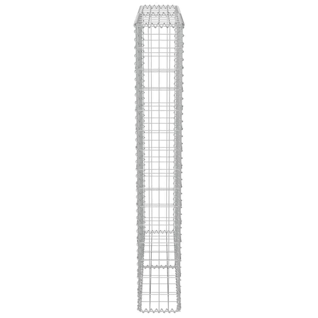 Gabionenwand Verzinkter Stahl 100×20×150 cm Gabionenzaun Drahtkorb Steinmauer Wand