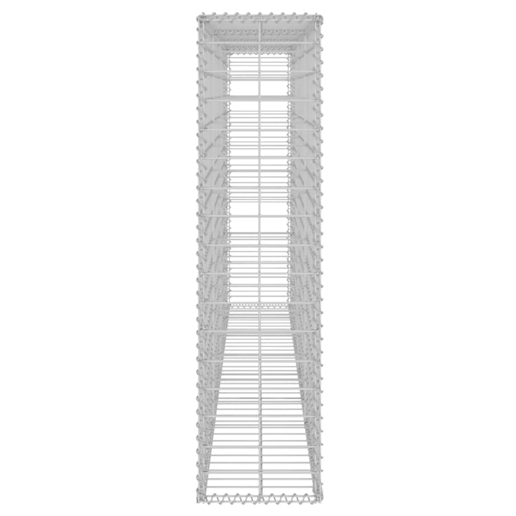 Gabionenwand Verzinkter Stahl 200×20×85 cm Gabionenzaun Drahtkorb Steinmauer Wand