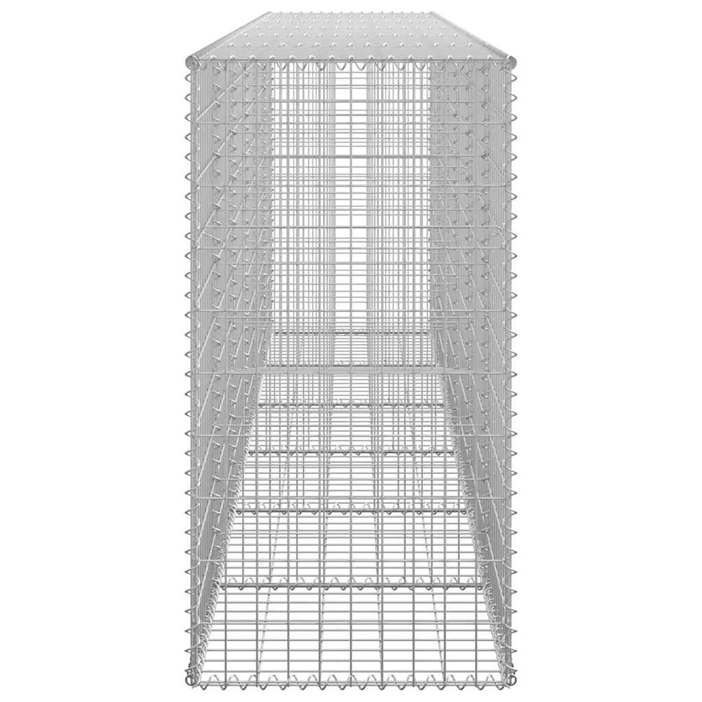 Gabionenwand Verzinkter Stahl 300×50×100 cm Gabionenzaun Drahtkorb Steinmauer Wand