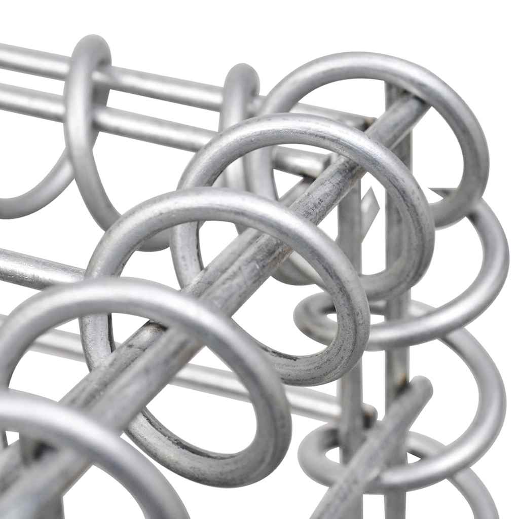 Gabionenwand Verzinkter Stahl 300×50×100 cm Gabionenzaun Drahtkorb Steinmauer Wand
